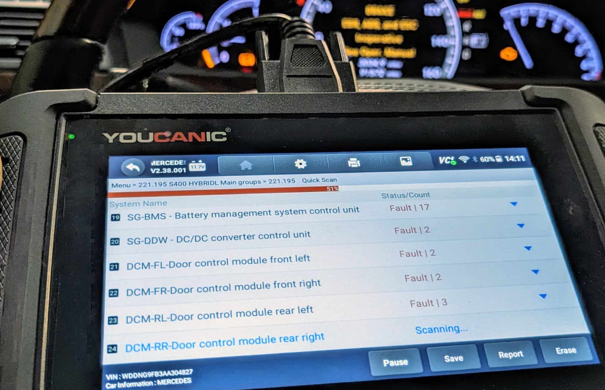 YOUCANIC SCANNER READ ALL CODES HEALTH CHECK
