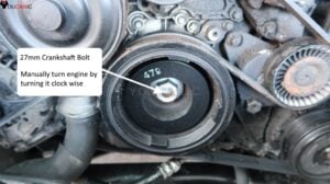 Manually Turn Mercedes-Benz Engine Crankshaft