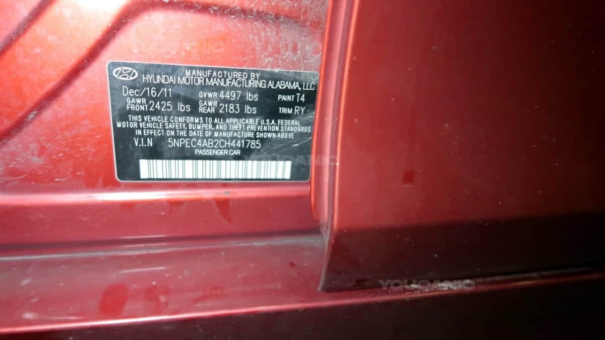 Find Hyundai VIN Number Location
