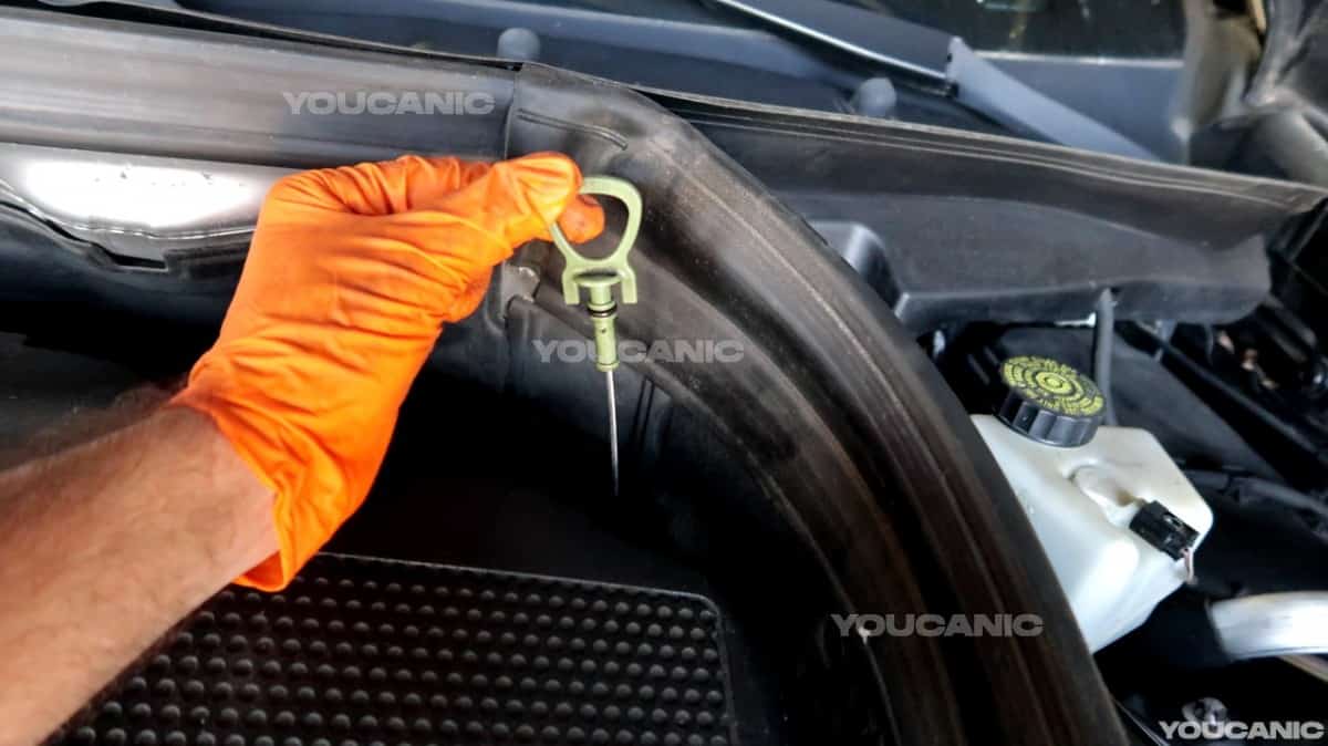 Check Engine Oil At Next Refueling Adding And Checking Engine Oil On A Mercedes-Benz
