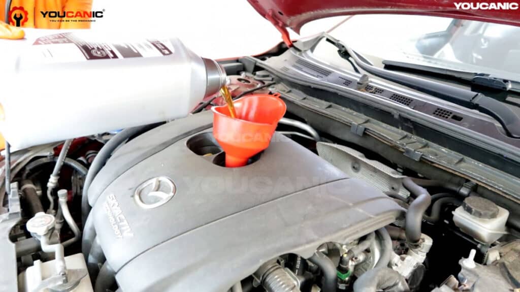 Check Add Engine Oil Mazda 3 2013-2018