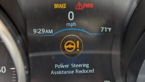 Jaguar “Power Steering Assistance Reduced” Warning Message