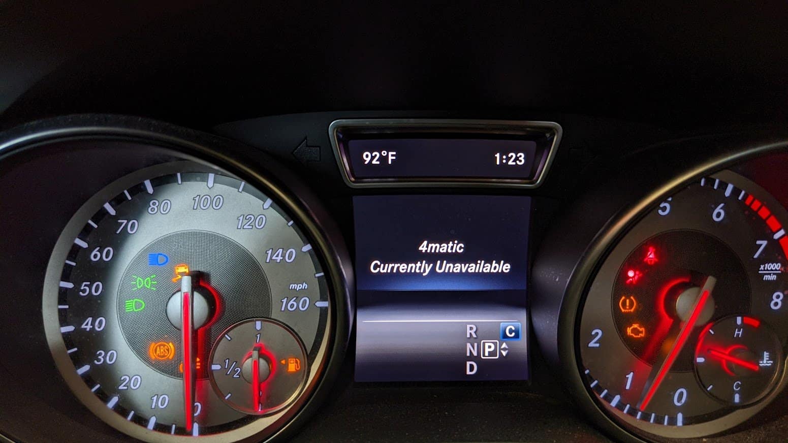 Mercedes 4Matic Currently Unavalialbe - Mercedes-Benz Diagnose 4Matic Issues