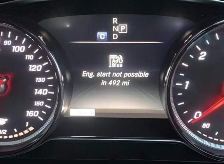 MercedesBenz Engine Start Not Possible In X Miles AdBlue Warning