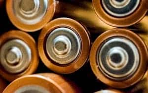 Detailed View Of Grouped Cylindrical Batteries Showcasing Industrial Energy Concepts.