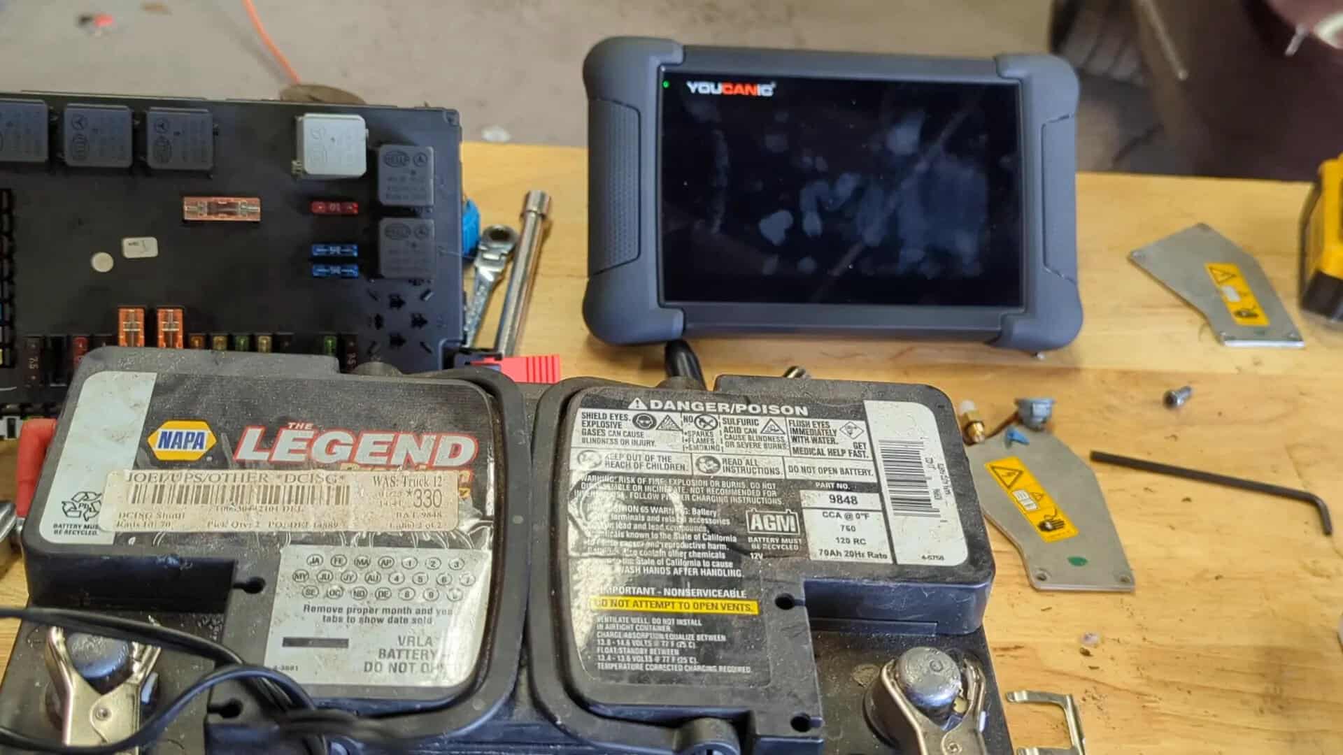 Battery Label Showing Type And Cold Cranking Amps