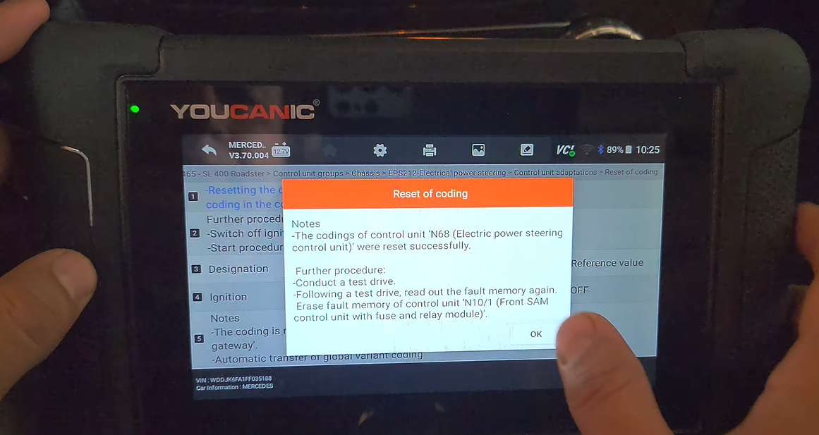 Eps Iv - How To Calibrate A New Electric Power Steering Module Using A Youcanic Scanner