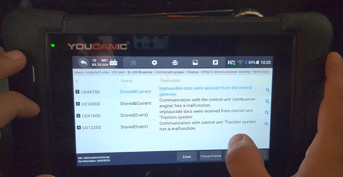 Epsv - How To Calibrate A New Electric Power Steering Module Using A Youcanic Scanner