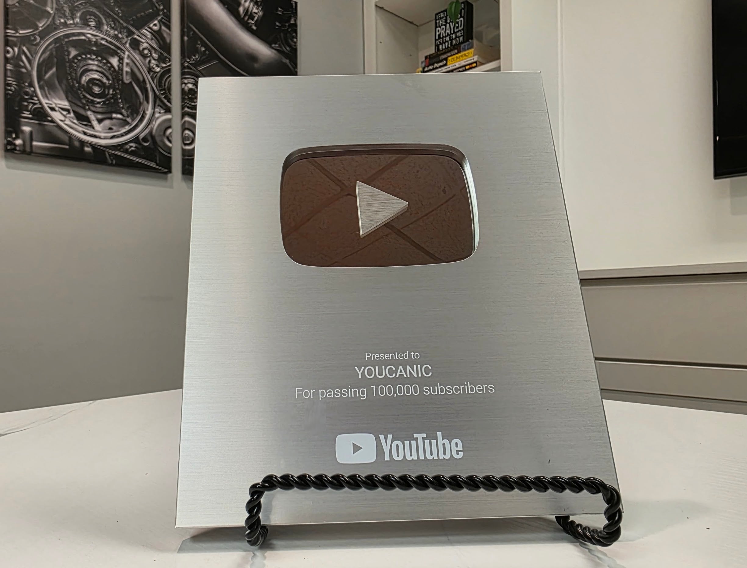 The YOUCANIC YouTube creator play button award